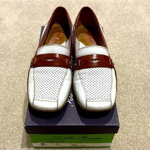 Sesto Meucci of Florence white loafers